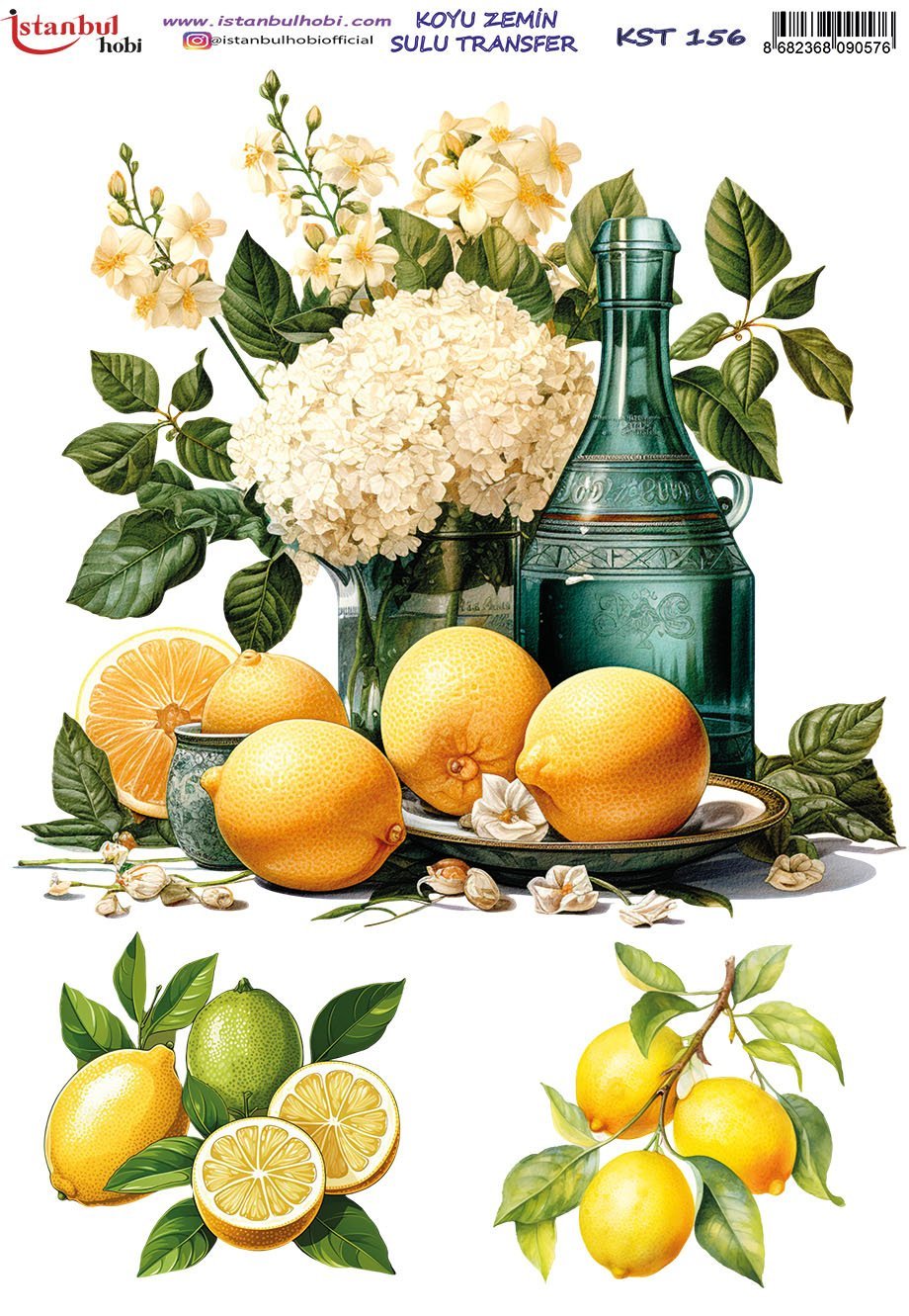 Koyu Zemin Sulu Transfer Kağıdı 25x35cm KST156