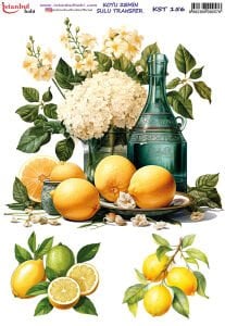 Koyu Zemin Sulu Transfer Kağıdı 25x35cm KST156