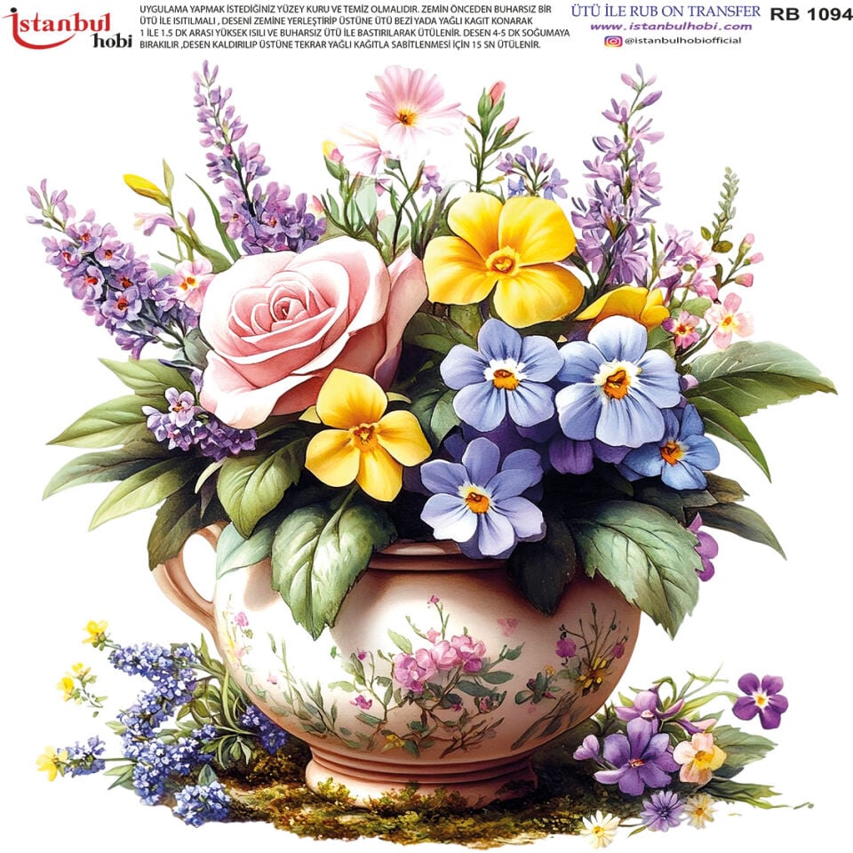 Ütü İle Rub On Transfer 30x30cm RB1094