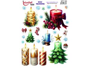 Yılbaşı Sulu Transfer Kağıdı 25x35cm STY-103