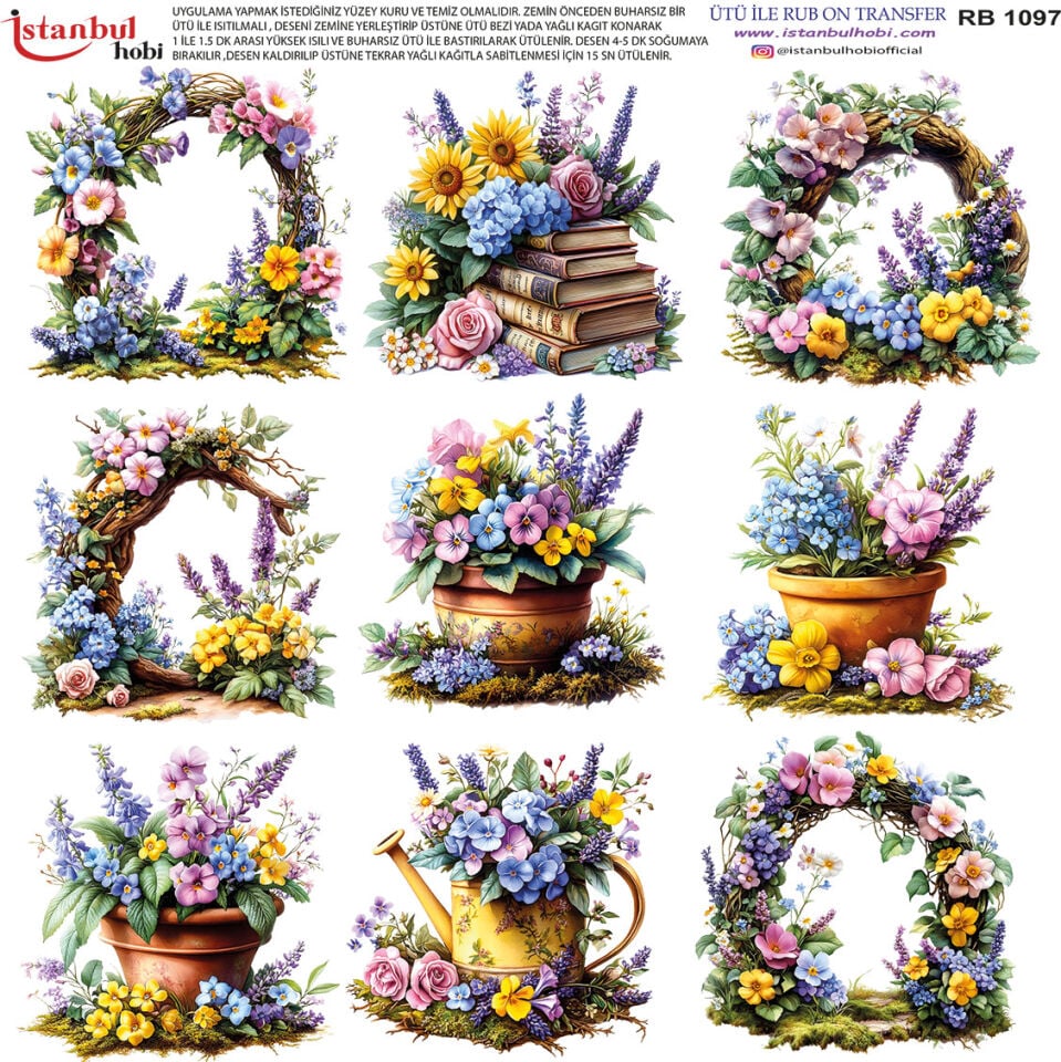 Ütü İle Rub On Transfer 30x30cm RB1097