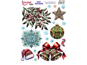 Yılbaşı Sulu Transfer Kağıdı 25x35cm STY-104
