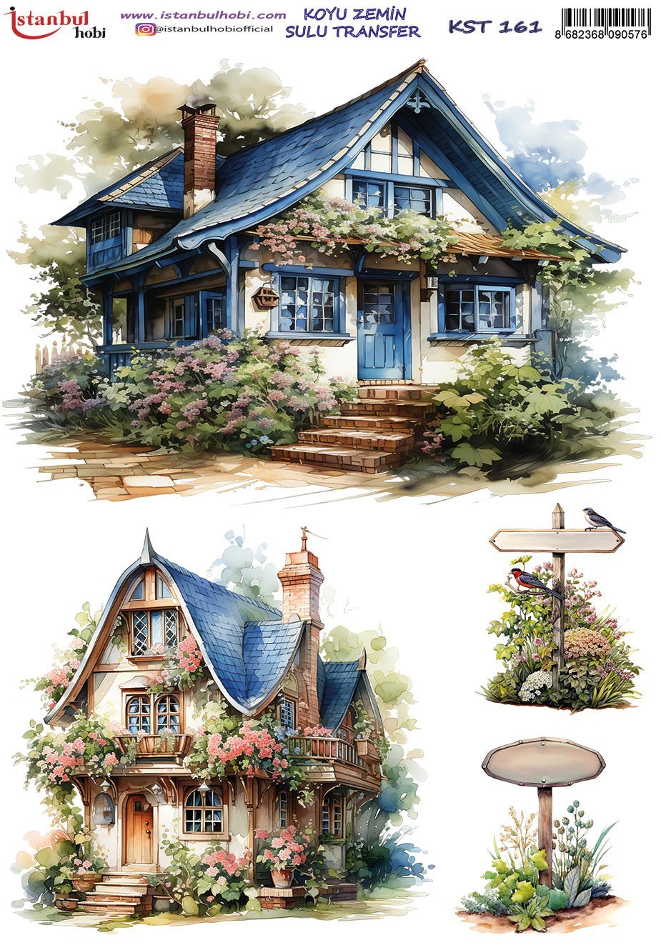 Koyu Zemin Sulu Transfer Kağıdı 25x35cm KST161