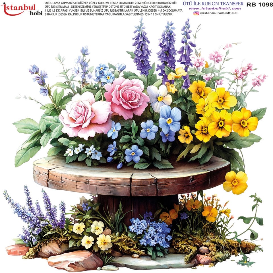 Ütü İle Rub On Transfer 30x30cm RB1098
