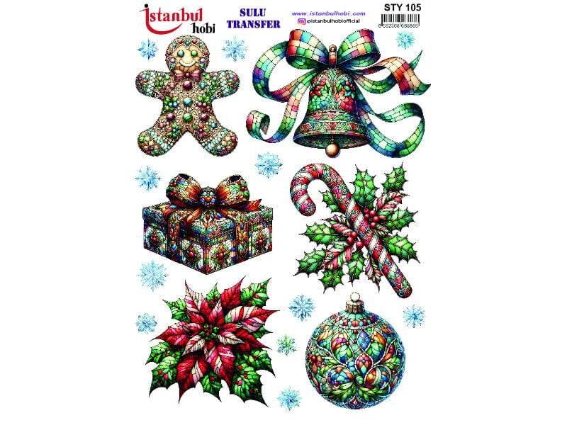 Yılbaşı Sulu Transfer Kağıdı 25x35cm STY-105