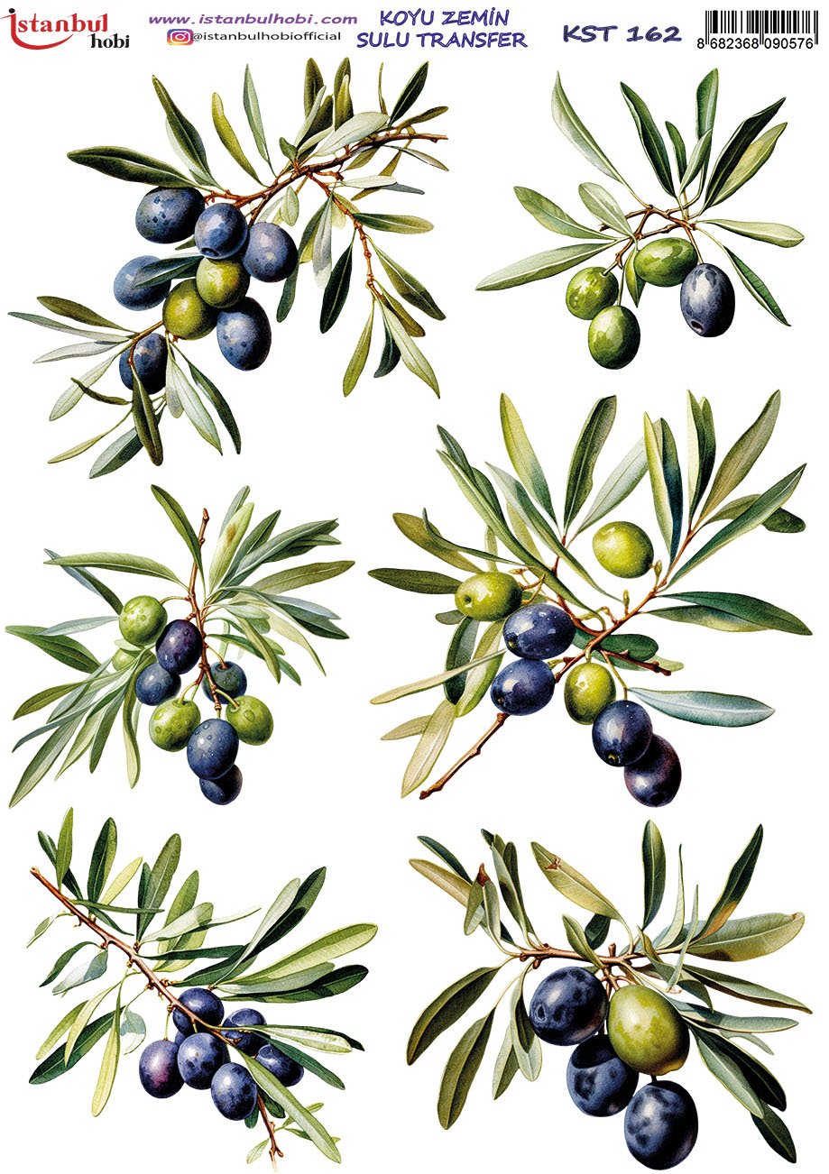 Koyu Zemin Sulu Transfer Kağıdı 25x35cm KST162