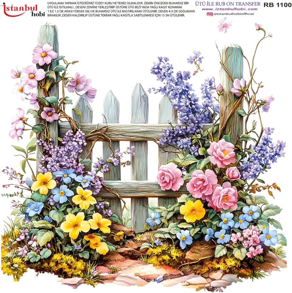 Ütü İle Rub On Transfer 30x30cm RB1100