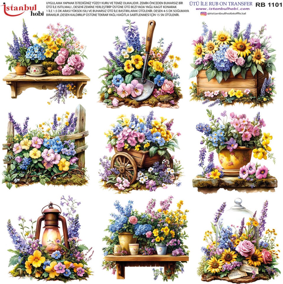 Ütü İle Rub On Transfer 30x30cm RB1101