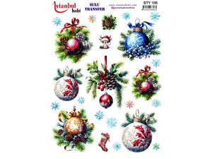 Yılbaşı Sulu Transfer Kağıdı 25x35cm STY-108