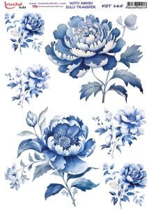 Koyu Zemin Sulu Transfer Kağıdı 25x35cm KST165