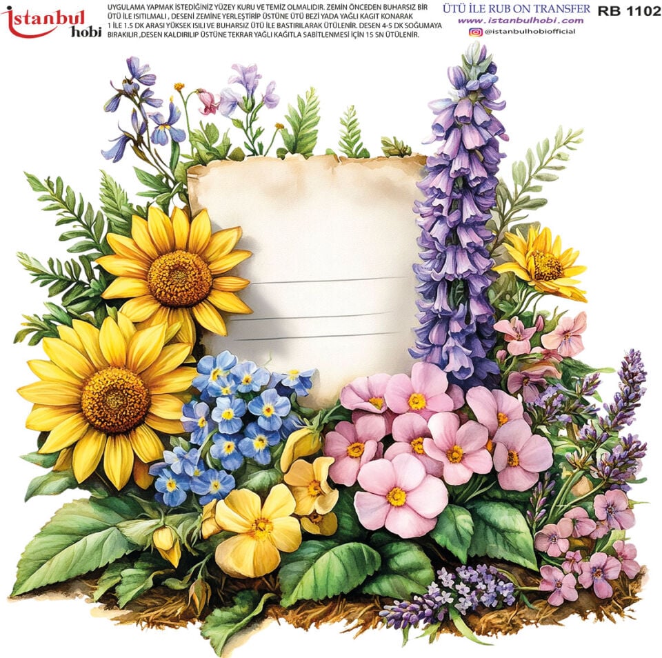 Ütü İle Rub On Transfer 30x30cm RB1102
