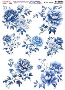 Koyu Zemin Sulu Transfer Kağıdı 25x35cm KST166