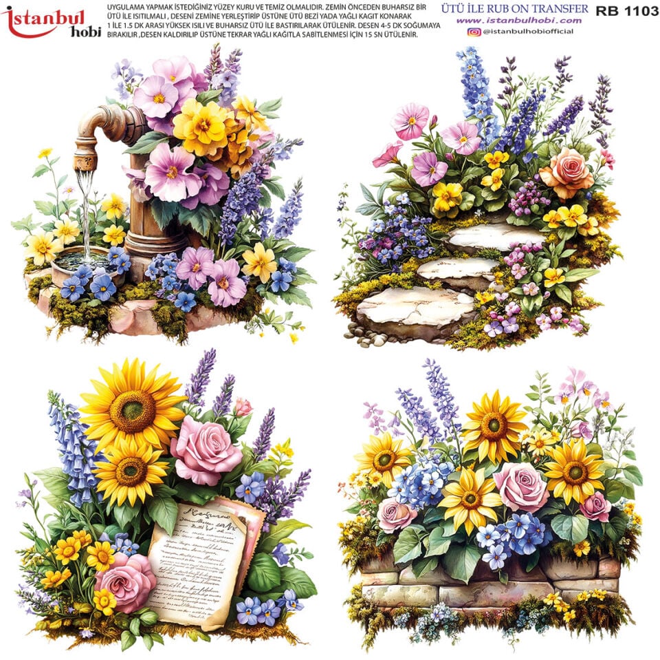 Ütü İle Rub On Transfer 30x30cm RB1103