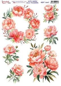 Koyu Zemin Sulu Transfer Kağıdı 25x35cm KST167