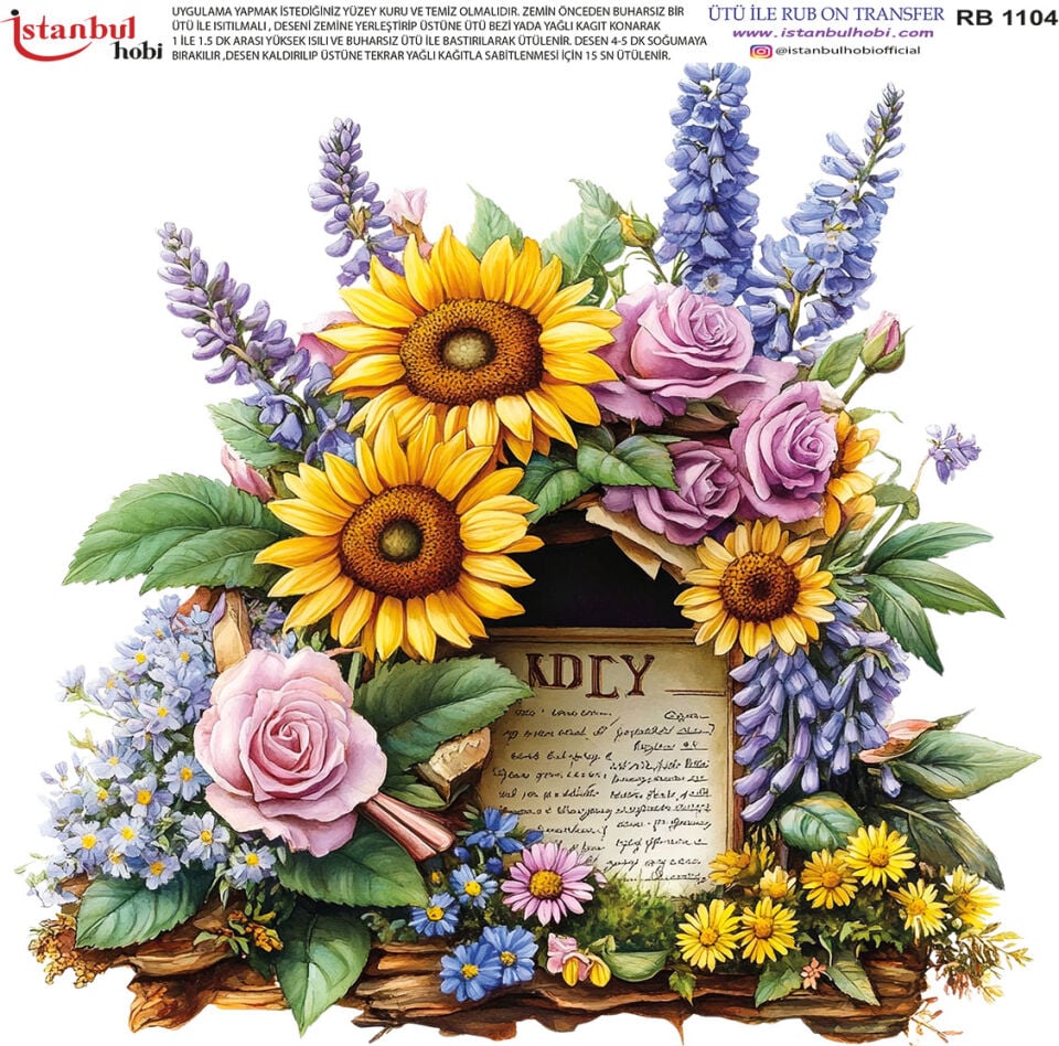 Ütü İle Rub On Transfer 30x30cm RB1104