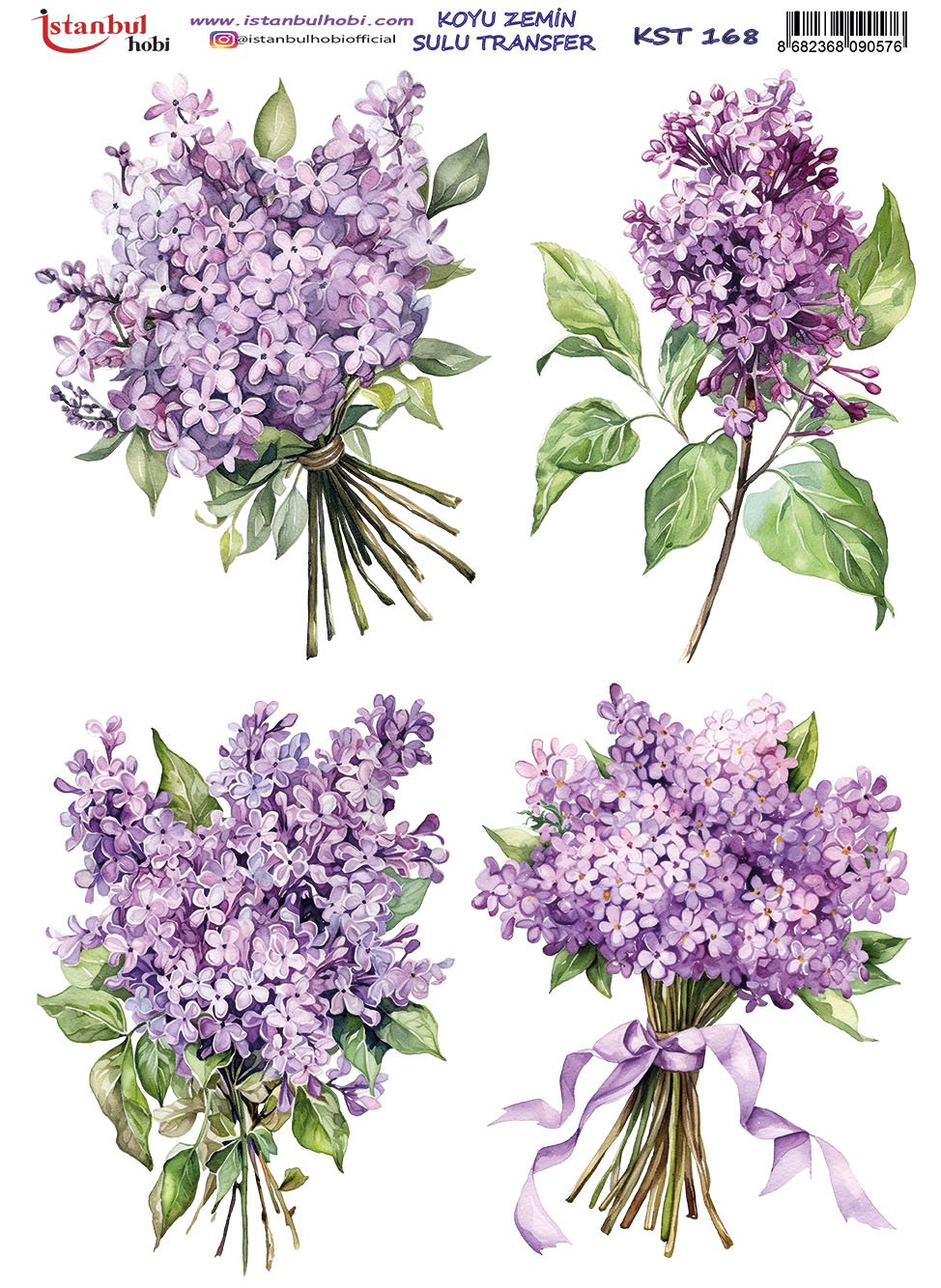 Koyu Zemin Sulu Transfer Kağıdı 25x35cm KST168