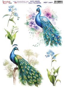 Koyu Zemin Sulu Transfer Kağıdı 25x35cm KST169