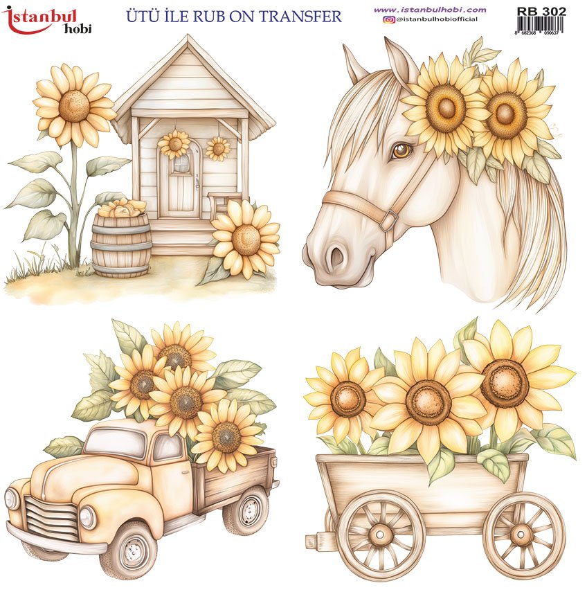 Ütü İle Rub On Transfer 30x30cm RB302