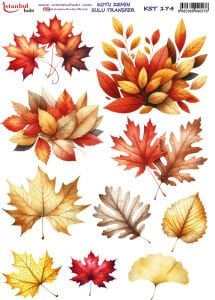 Koyu Zemin Sulu Transfer Kağıdı 25x35cm KST174