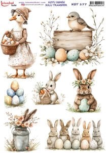 Koyu Zemin Sulu Transfer Kağıdı 25x35cm KST177