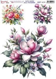 Koyu Zemin Sulu Transfer Kağıdı 25x35cm KST179