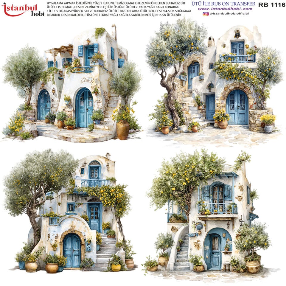 Ütü İle Rub On Transfer 30x30cm RB1116