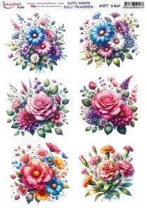 Koyu Zemin Sulu Transfer Kağıdı 25x35cm KST180