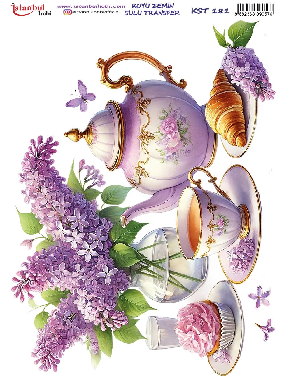 Koyu Zemin Sulu Transfer Kağıdı 25x35cm KST181