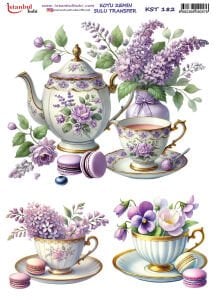 Koyu Zemin Sulu Transfer Kağıdı 25x35cm KST182