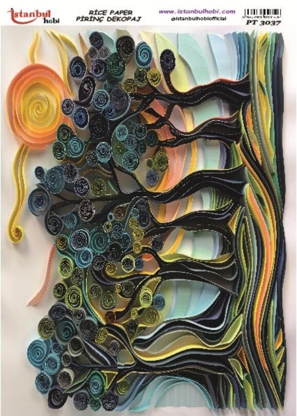 Pirinç Dekopaj Kağıdı 30x42cm PT-3037