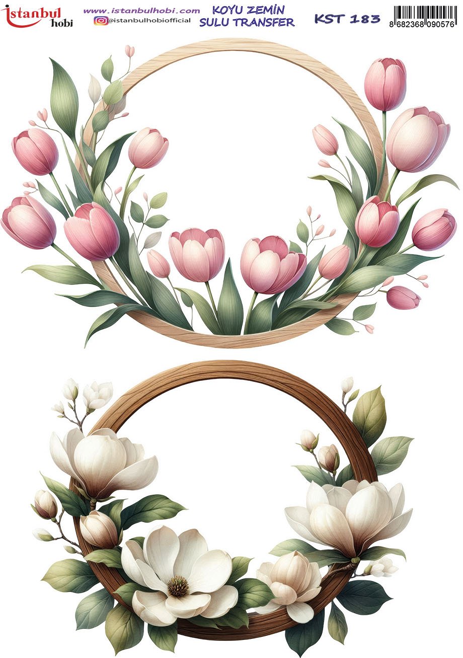 Koyu Zemin Sulu Transfer Kağıdı 25x35cm KST183