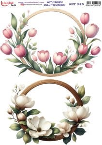 Koyu Zemin Sulu Transfer Kağıdı 25x35cm KST183