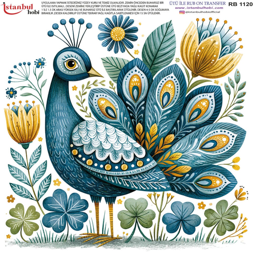 Ütü İle Rub On Transfer 30x30cm RB1120