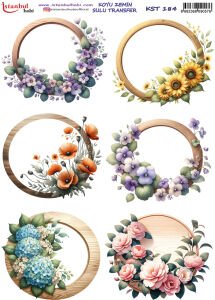 Koyu Zemin Sulu Transfer Kağıdı 25x35cm KST184