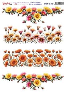 Koyu Zemin Sulu Transfer Kağıdı 25x35cm KST185