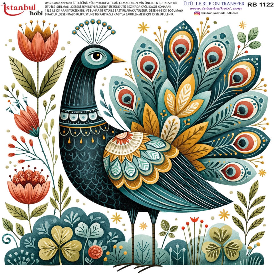 Ütü İle Rub On Transfer 30x30cm RB1122