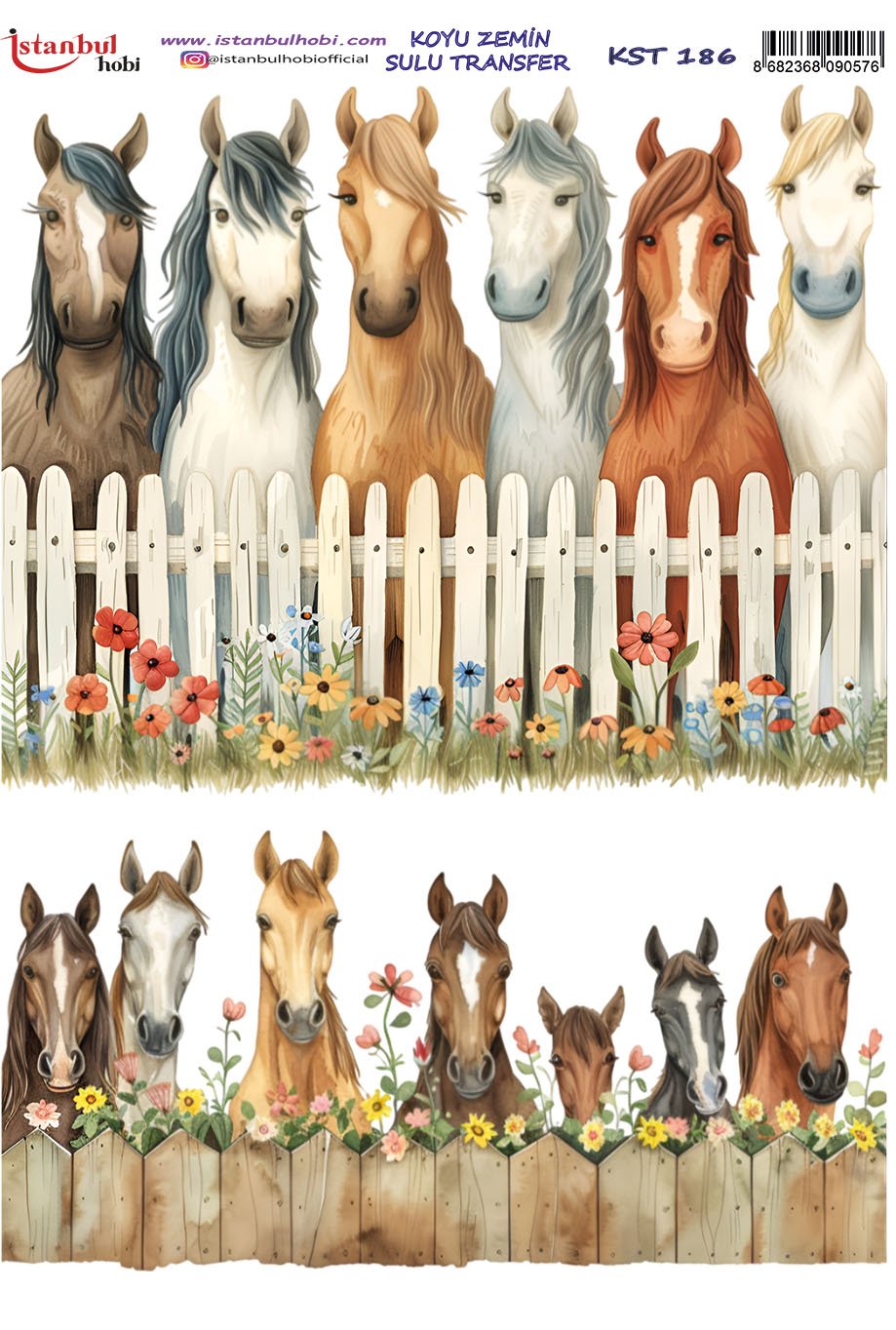 Koyu Zemin Sulu Transfer Kağıdı 25x35cm KST186