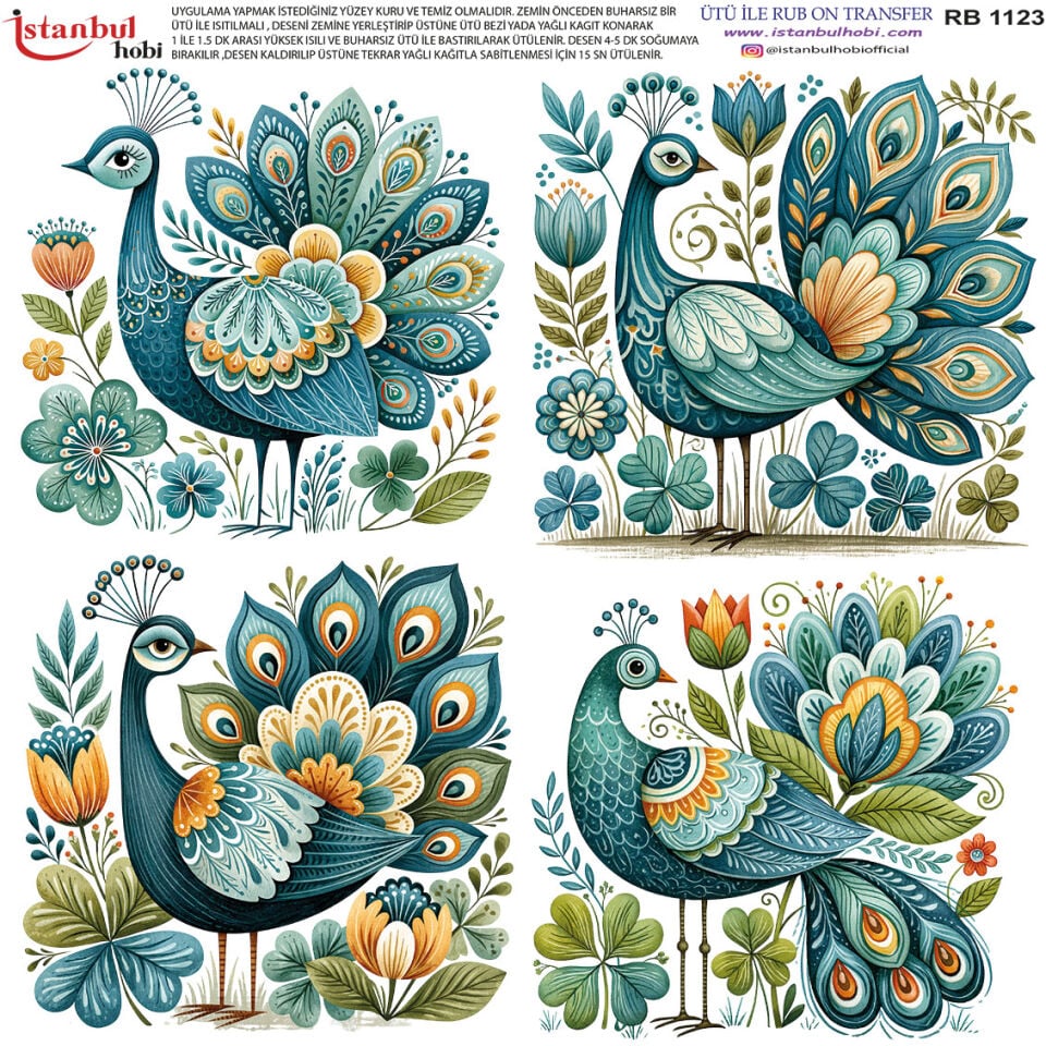 Ütü İle Rub On Transfer 30x30cm RB1123