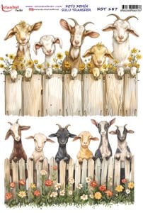 Koyu Zemin Sulu Transfer Kağıdı 25x35cm KST187