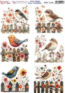 Koyu Zemin Sulu Transfer Kağıdı 25x35cm KST188