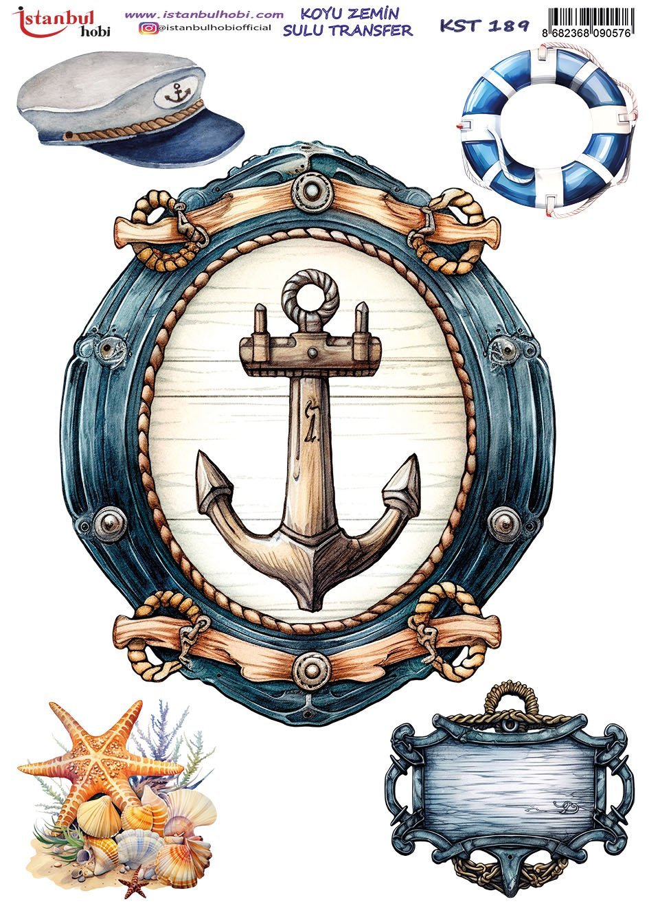 Koyu Zemin Sulu Transfer Kağıdı 25x35cm KST189