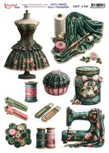 Koyu Zemin Sulu Transfer Kağıdı 25x35cm KST190