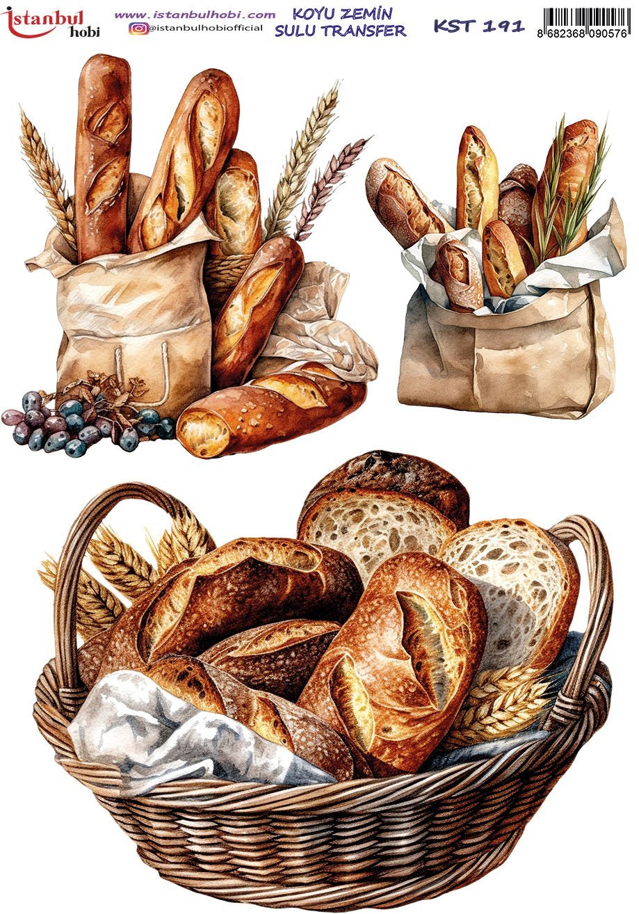 Koyu Zemin Sulu Transfer Kağıdı 25x35cm KST191