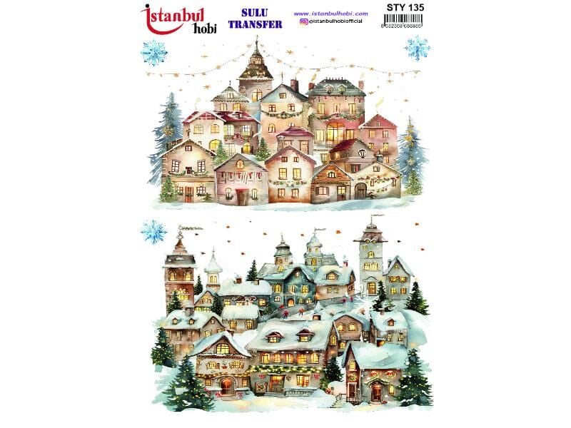 Yılbaşı Sulu Transfer Kağıdı 25x35cm STY-135