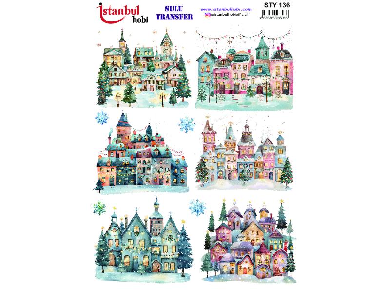 Yılbaşı Sulu Transfer Kağıdı 25x35cm STY-136