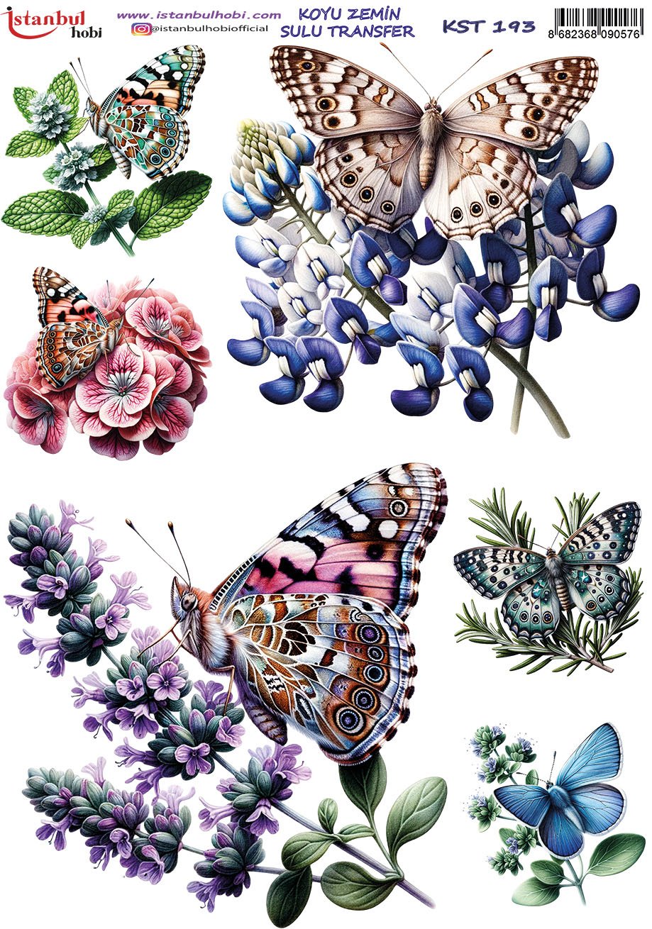 Koyu Zemin Sulu Transfer Kağıdı 25x35cm KST193