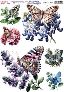 Koyu Zemin Sulu Transfer Kağıdı 25x35cm KST193