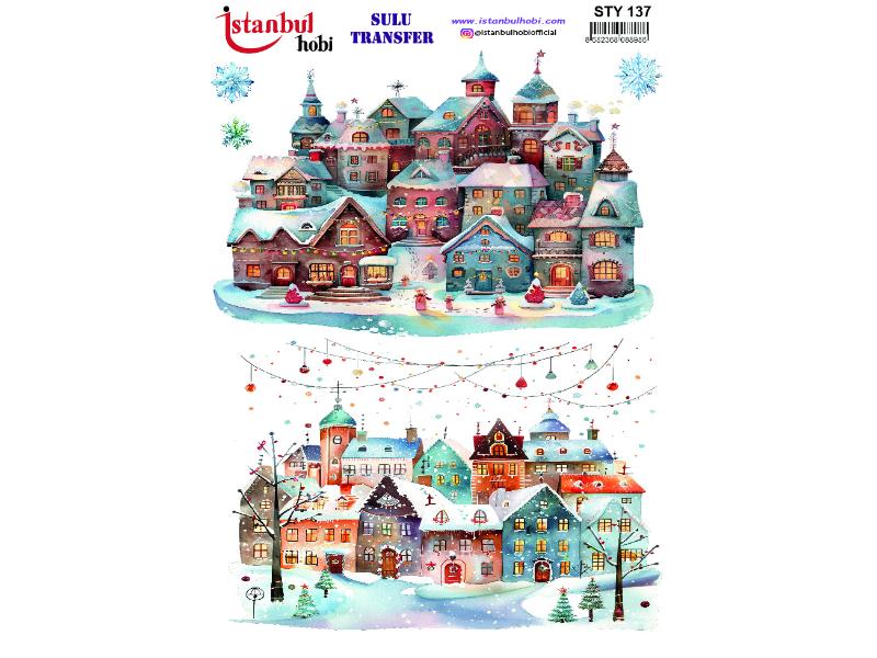 Yılbaşı Sulu Transfer Kağıdı 25x35cm STY-137