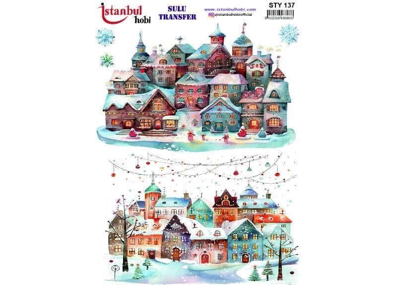 Yılbaşı Sulu Transfer Kağıdı 25x35cm STY-137