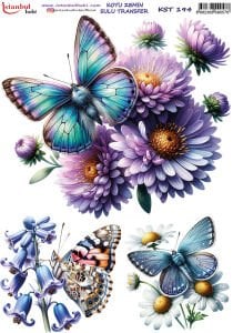 Koyu Zemin Sulu Transfer Kağıdı 25x35cm KST194